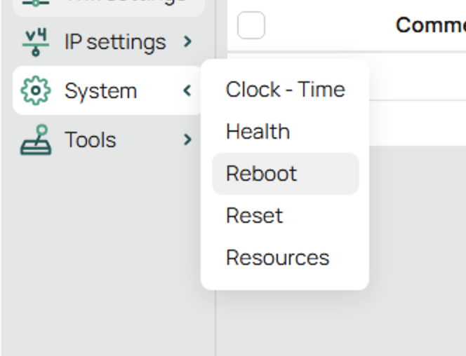 WiBiBox reboot menu